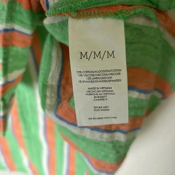 Cabi Cotton/Linen Striped T-shirt - Picture 5 of 7